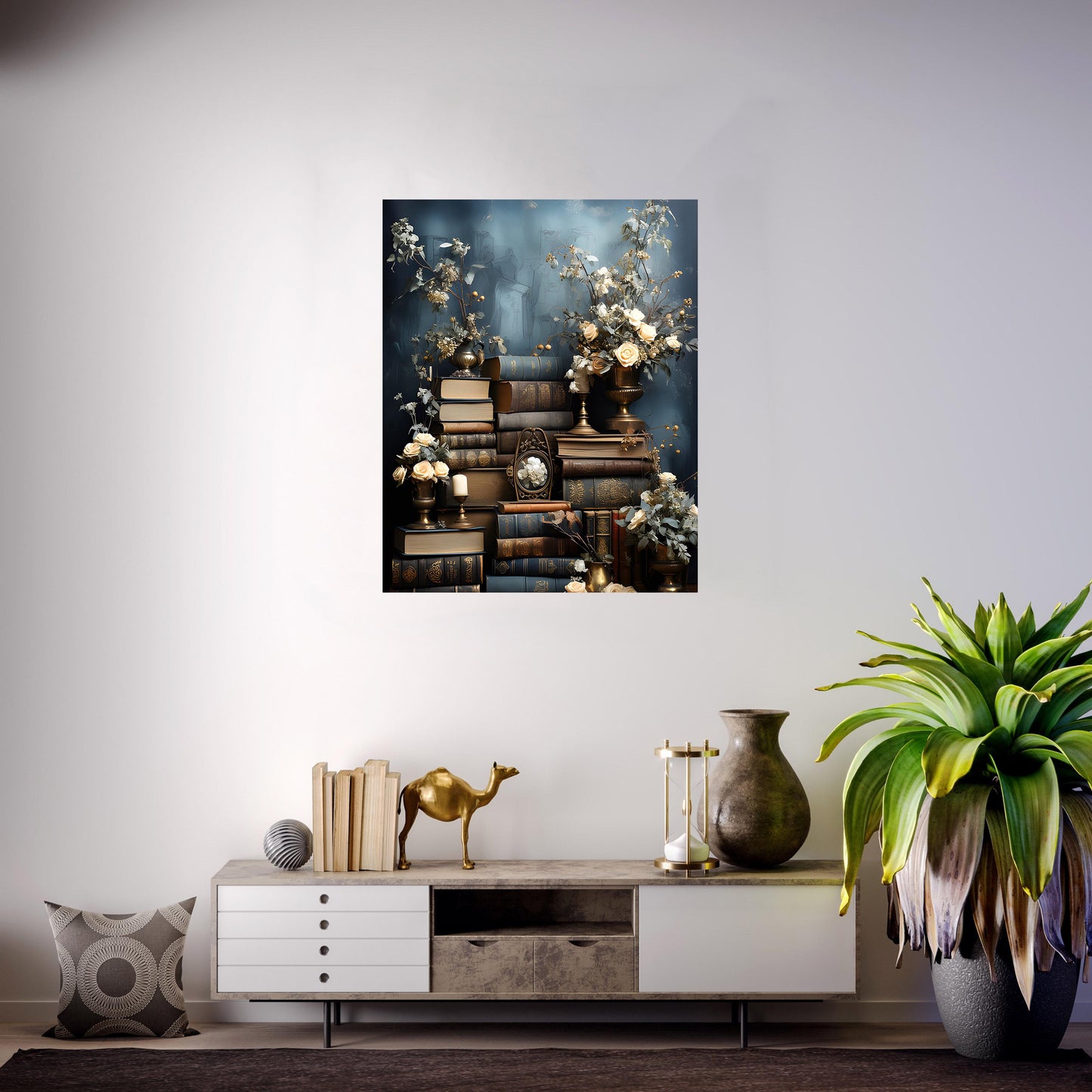 16x20 Old Books Wall Art Canvas Print