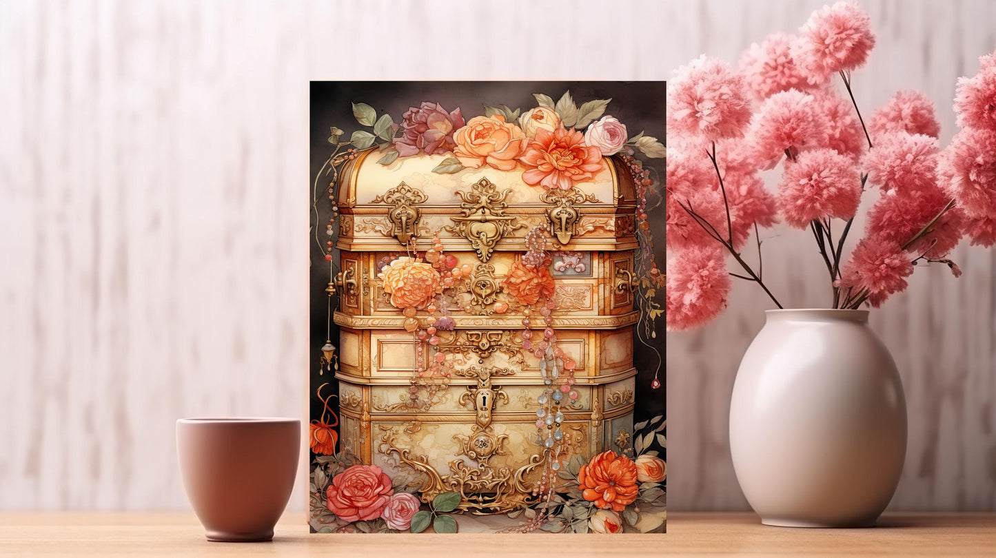 11x14 Treasure Chest Wall Art Canvas Print