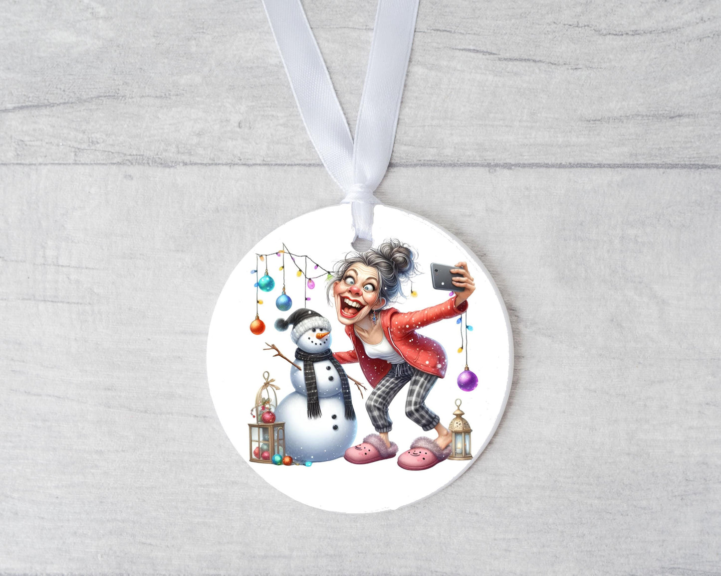 Crazy for Christmas Ornament, Ceramic Christmas Ornament, Christmas Decorations