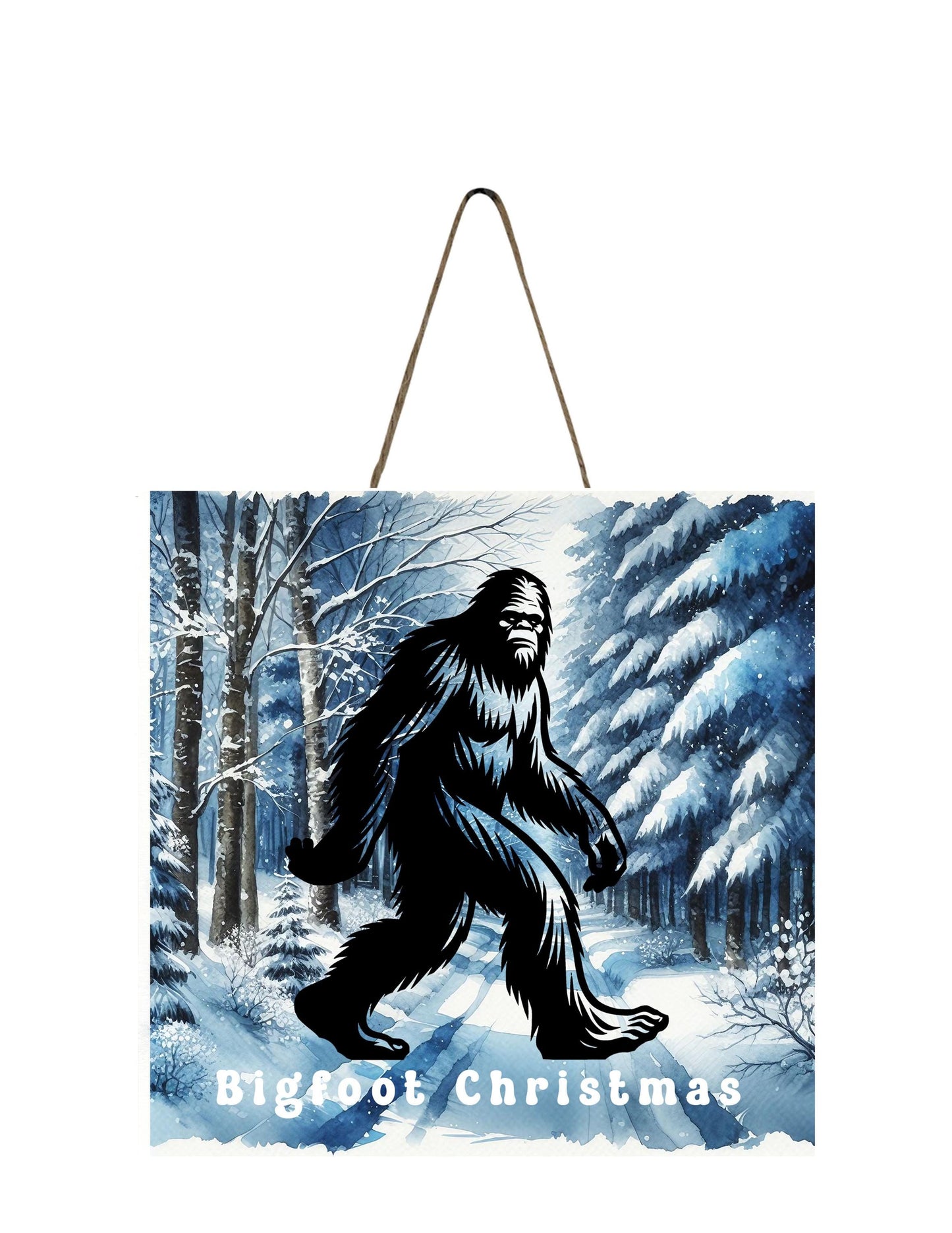 Bigfoot Christmas Ornament, Tier Tray Decor, Wreath Sign, Mini Sign, Door Hanger