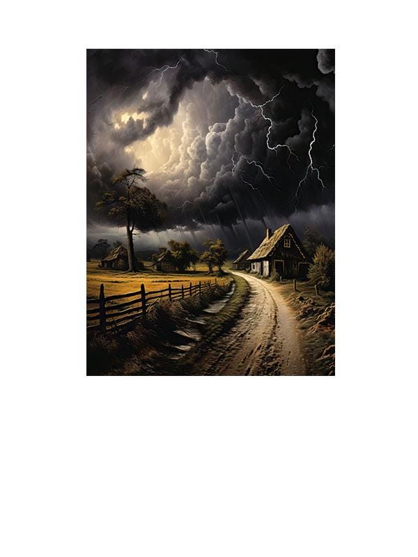 11x14 Storm in the Clouds Wall Art Canvas Print