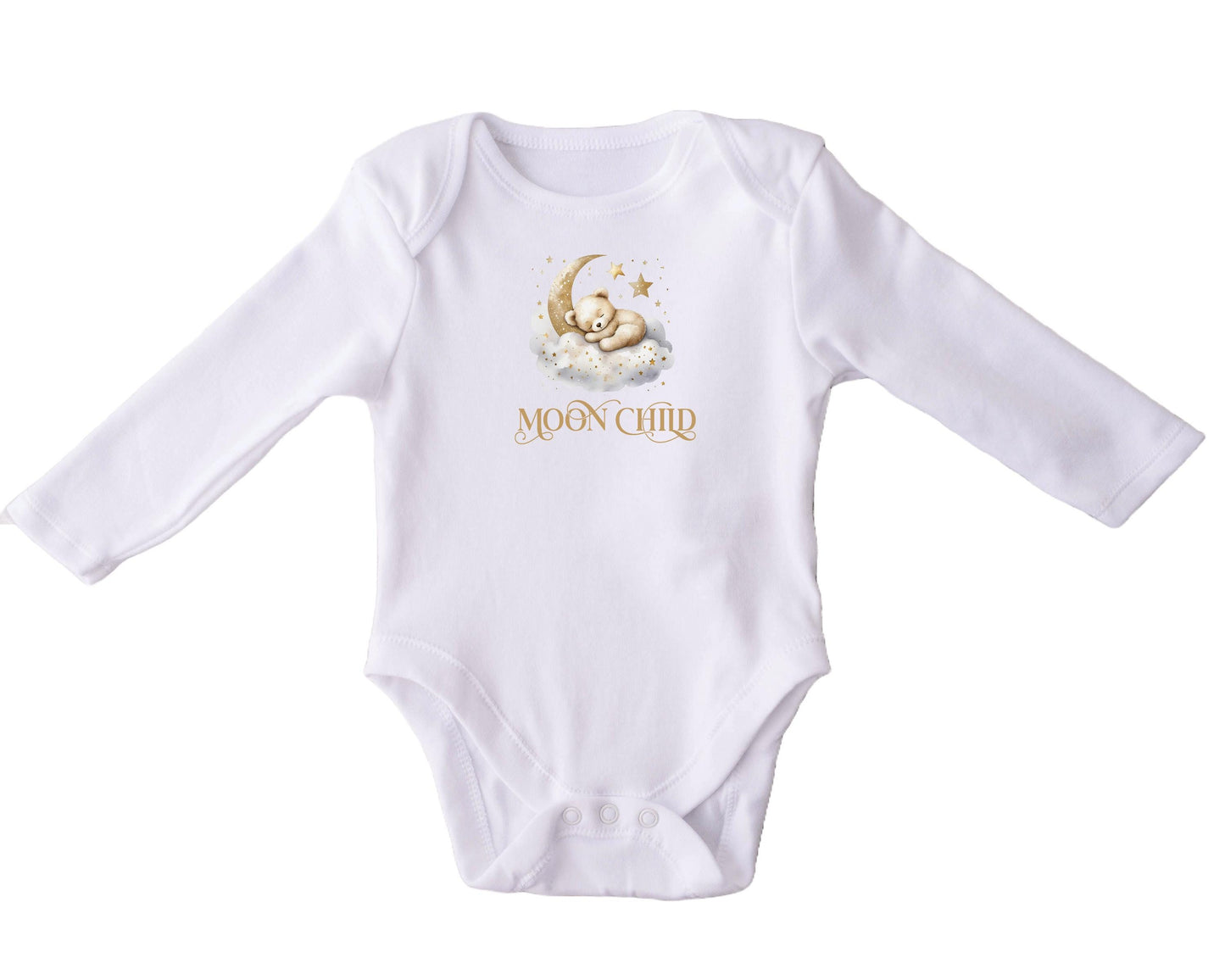 Baby Bodysuit, Bear Moon Child One Piece Baby Suit, Baby Gift, Long / Short Sleeve, 0-18 Months size