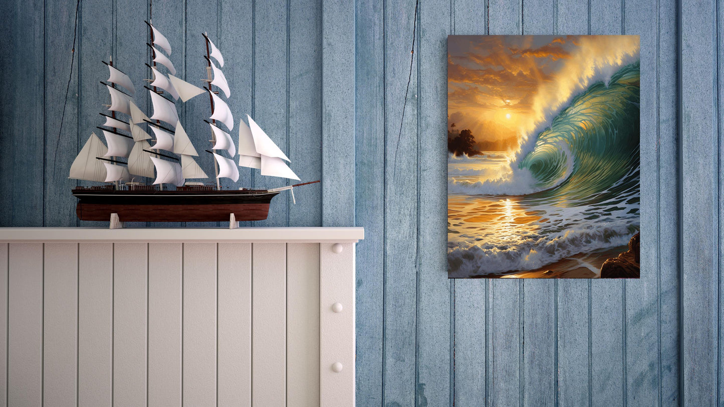 11x14 Surf Beach Coastal Wall Art Canvas Print