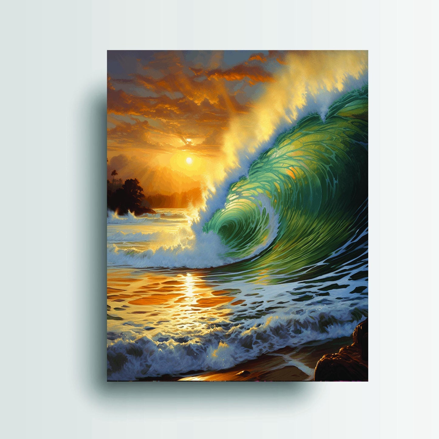 11x14 Surf Beach Coastal Wall Art Canvas Print