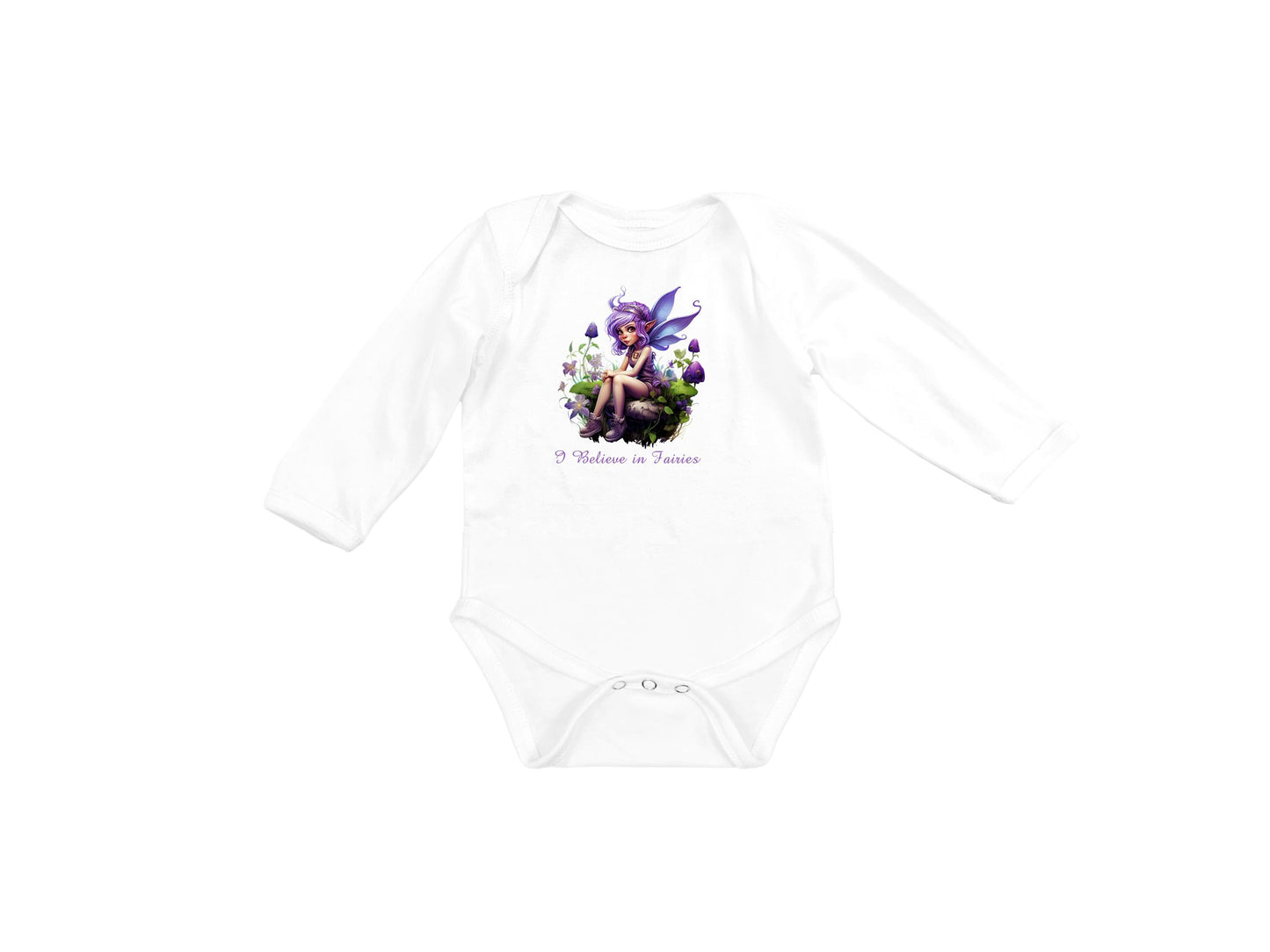 Baby Bodysuit, Mommy, I Believe in Fairies One Piece Baby Suit, Baby Gift, Long / Short Sleeve, 0-18 Months size