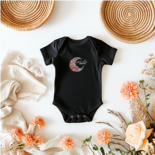 Baby Bodysuit, Stay Wild Moon Child One Piece Baby Suit, Baby Gift, Black or White, 0-18 Months size