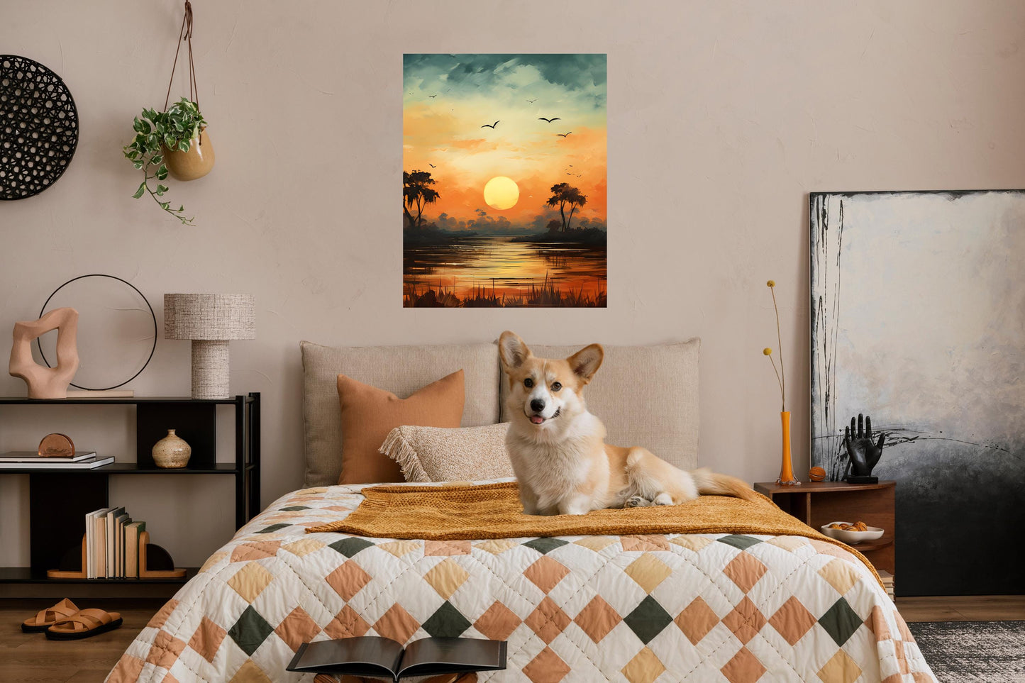 16x20 Sunset Savanah Wall Art Canvas Print