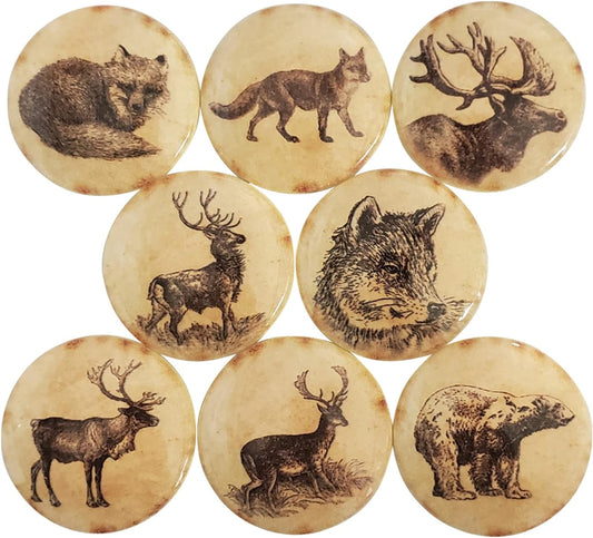Custom Order Set of 12 Woodland Animals on Ivory Cabinet Knobs for Chelsea