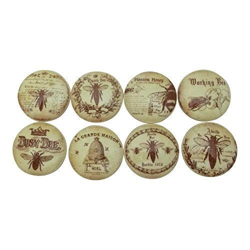 Set of 8 Honey Bee Cabinet Knobs