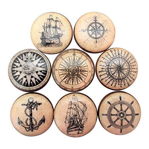 Set of 8 Old World Nautical Cabinet Knobs