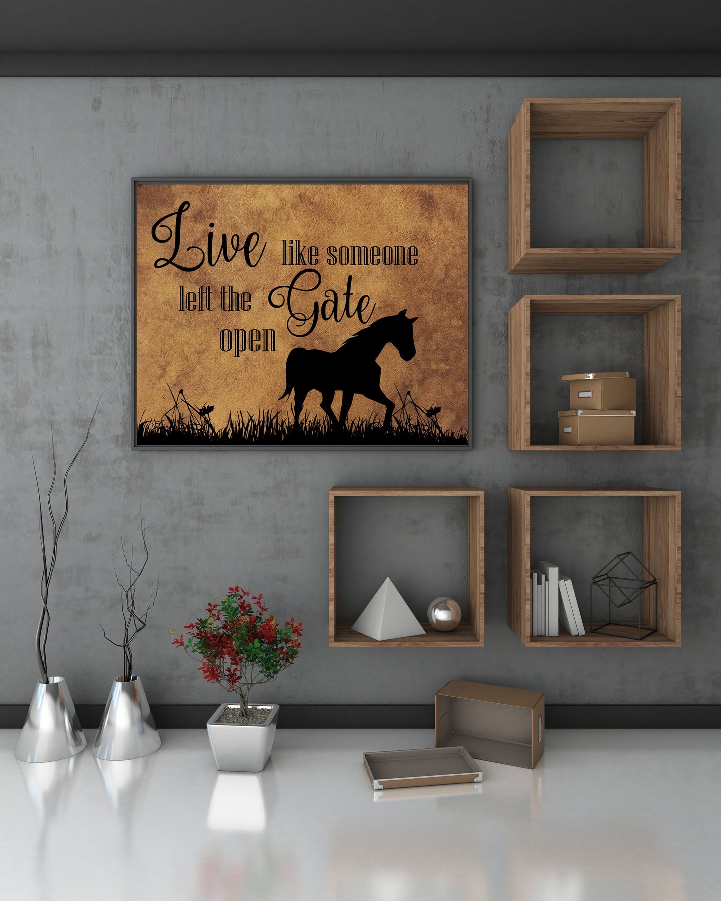 16 x 20 Live Like Someone Left the Gate Open Canvas Print