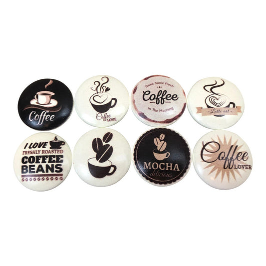 Set of 8 Coffee Lovers Cabinet Knobs