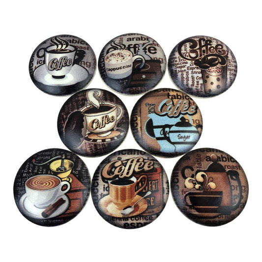 Set of 8 Coffee Cafe Cabinet Knobs