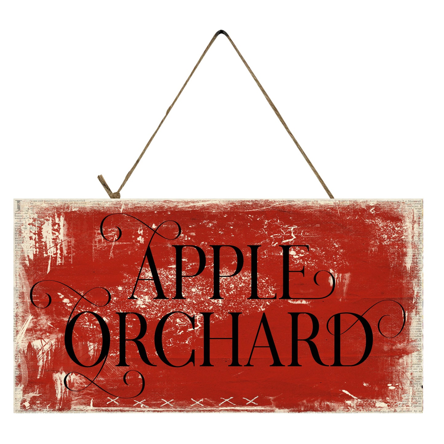 Apple Orchard Printed Handmade Wood Sign
