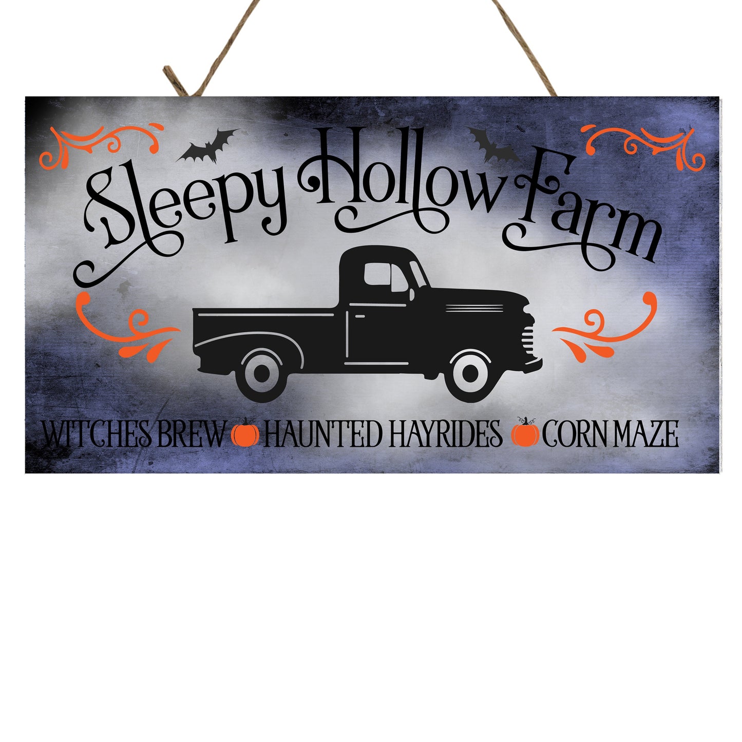 Sleepy Hollow Farm Halloween Printed Handmade Wood Sign