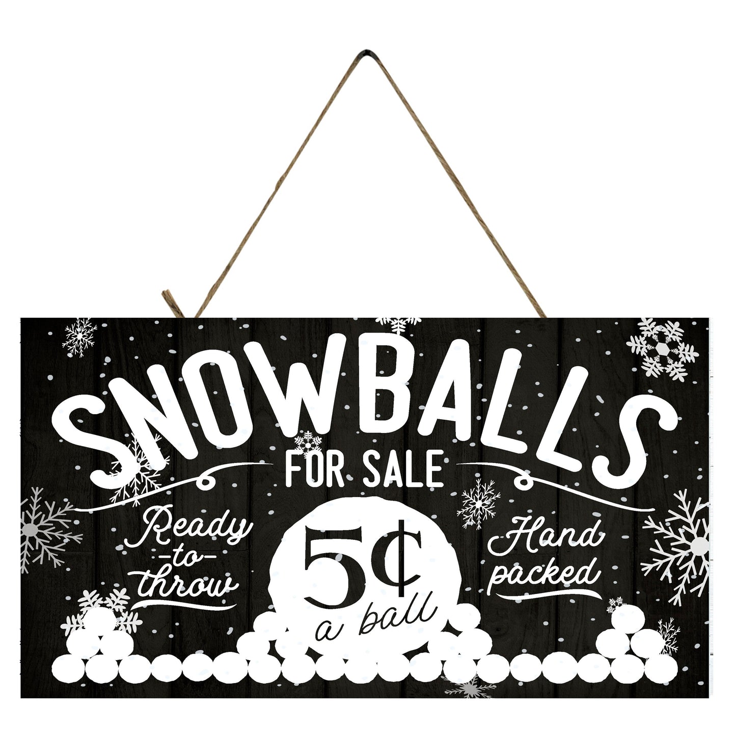 Snowballs for Sale Farmhouse Christmas Printed Handmade Wood Sign