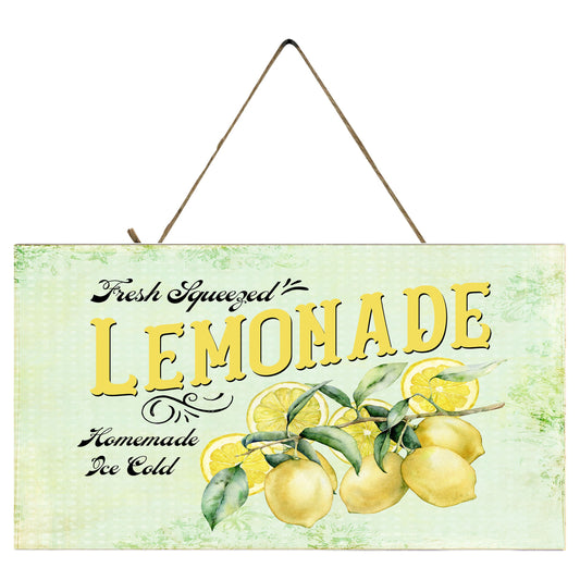 Farmhouse Fresh Squeezed Lemonade Printed Handmade Wood Sign