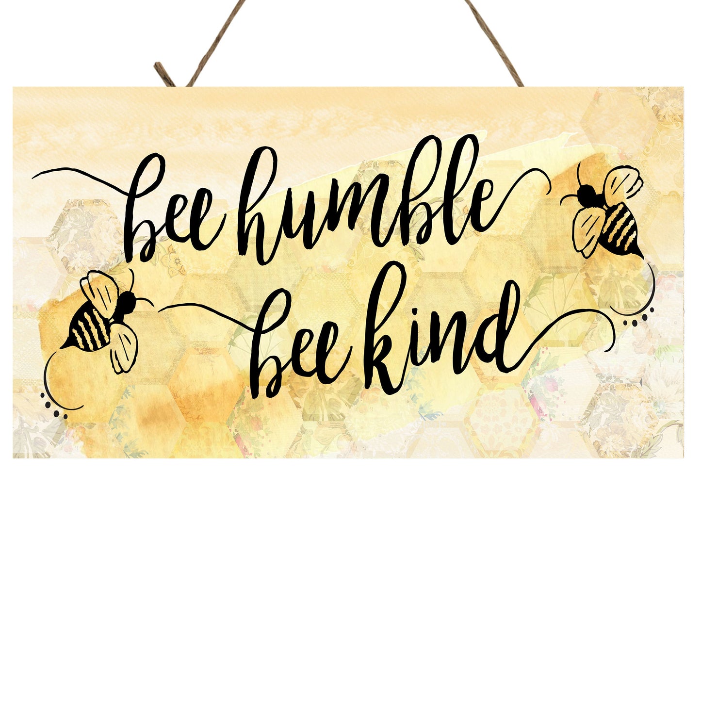 Farmhouse Bee Humble Bee Kind Printed Handmade Wood Sign