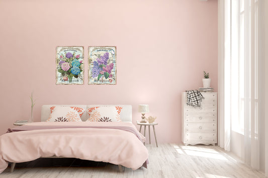 Set of 2 Hydrangea and Lilacs Canvas Prints
