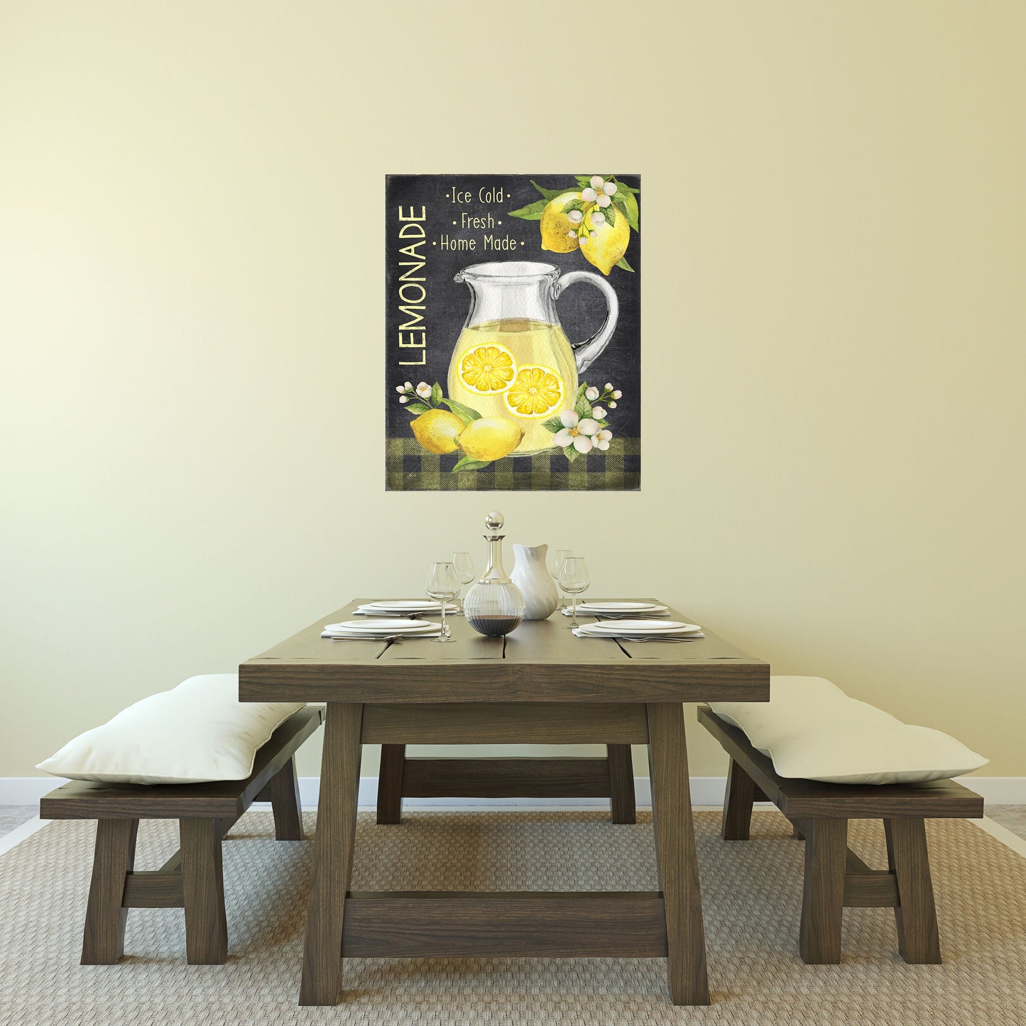 16x20 Farmhouse Lemonade Wall Art Canvas Print