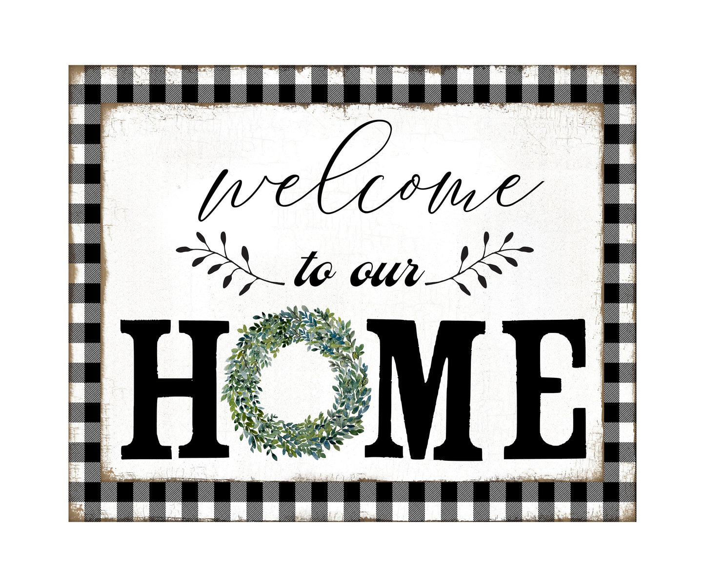 20x16 Welcome to Our Home Farmhouse Wall Art Canvas Print