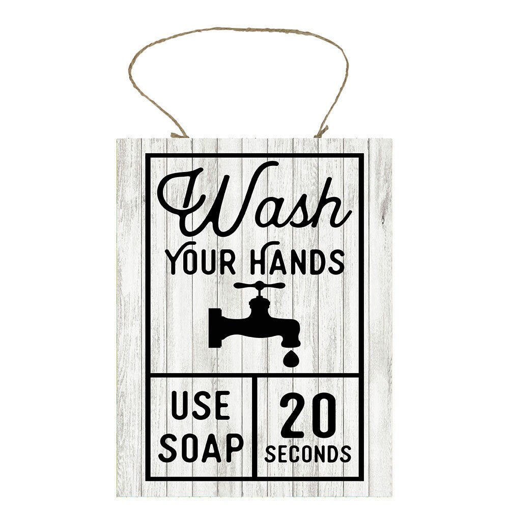Farmhouse Wash Your Hands Use Soap Bathroom Printed Handmade Wood Sign