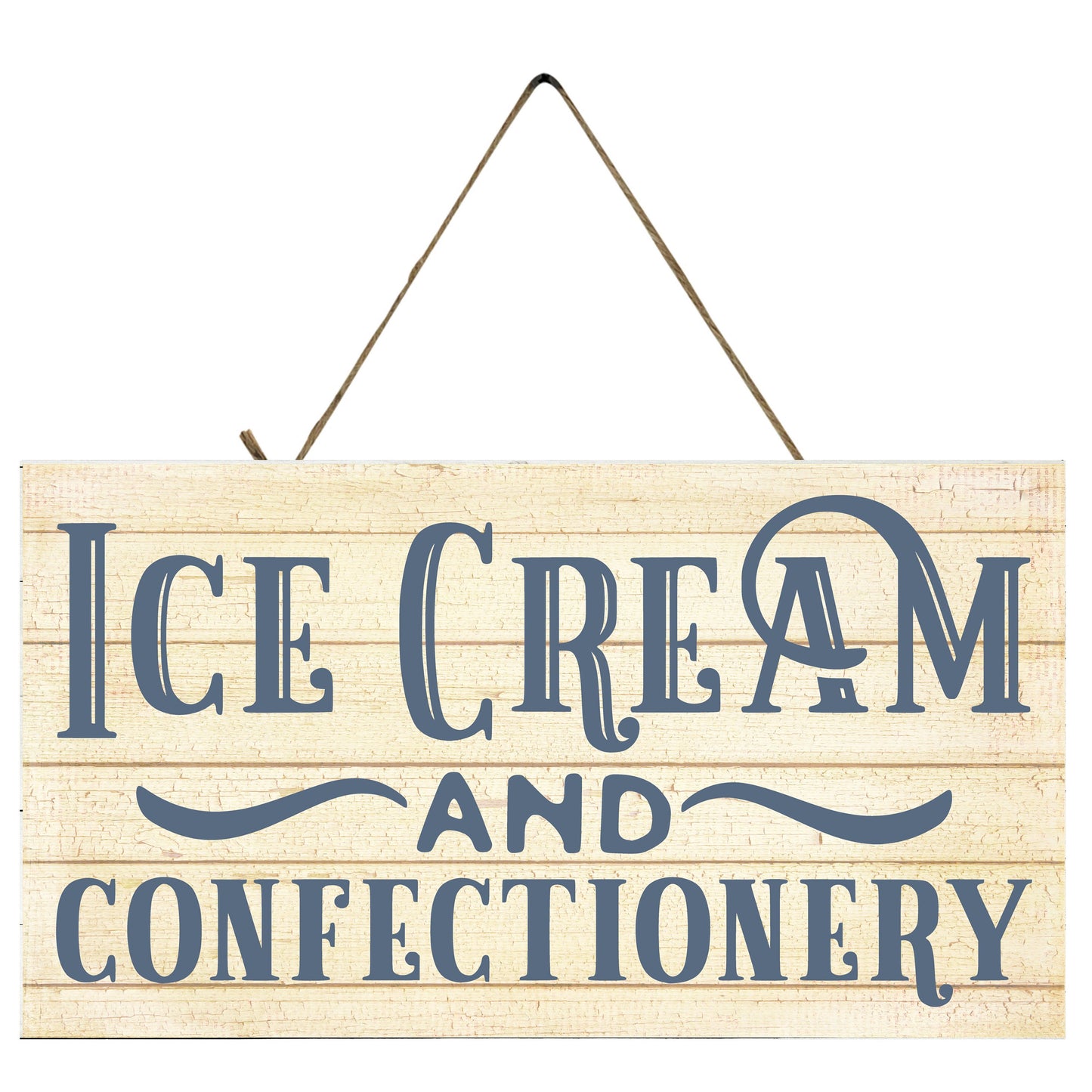 Ice Cream and Confectionary Printed Handmade Wood Sign