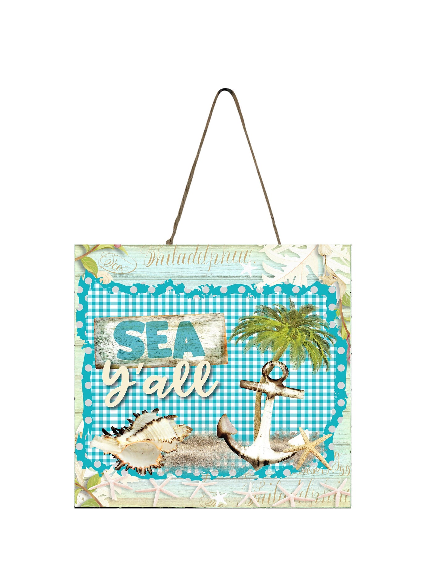 Sea Y'all Beach Wood  Mini Sign