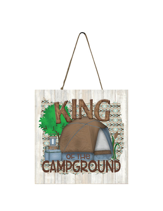 King of the Campground Mini Wood Sign