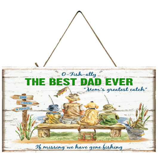 Best Dad Ever Printed Handmade Wood Sign