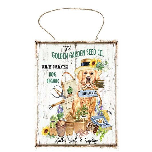 Golden Seed Company Printed Handmade Wood Sign