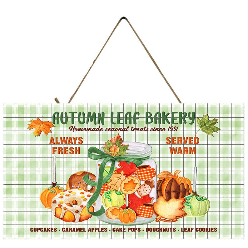 Autumn Leaf Bakery Fall Handmade Wood Sign