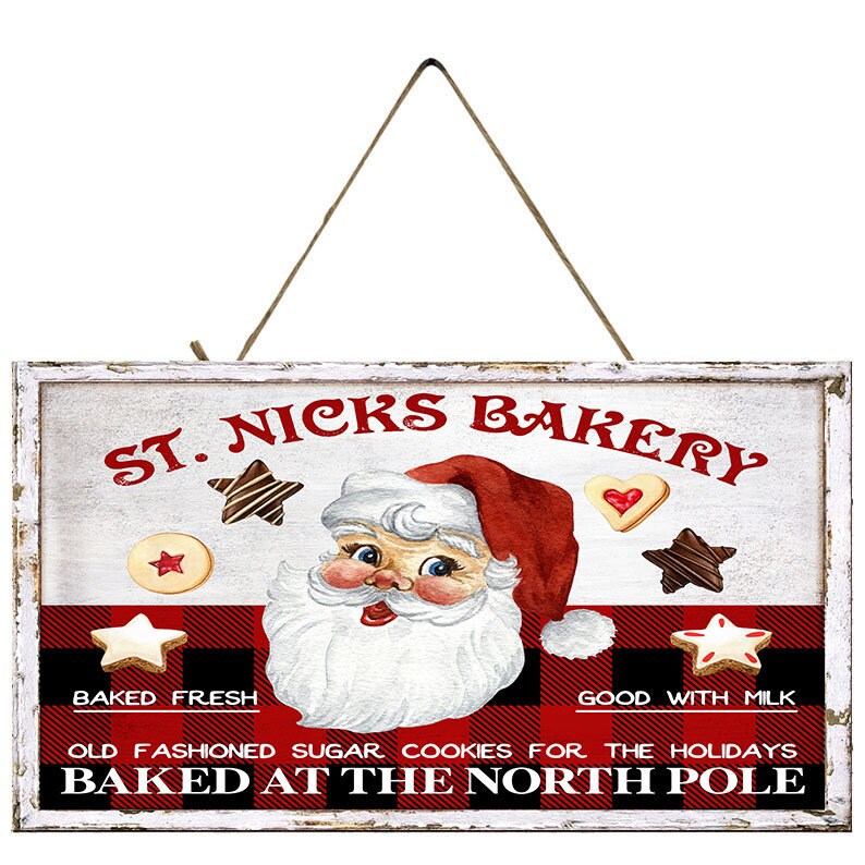 St. Nicks Bakery Christmas Wood Sign