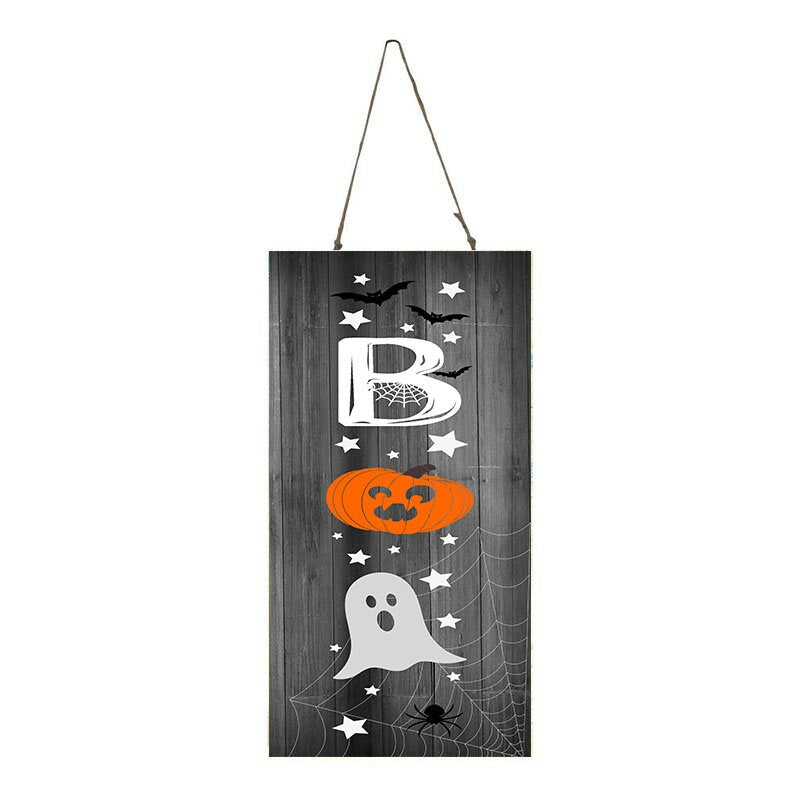 Boo Halloween Vertical Printed Handmade Wood Sign