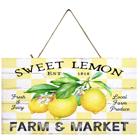 Sweet Lemon Wood Sign