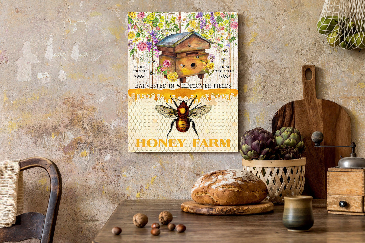 16x20 Wildflower Honey Wall Art Canvas Print