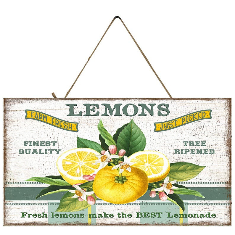 Lemons Handmade Wood Sign