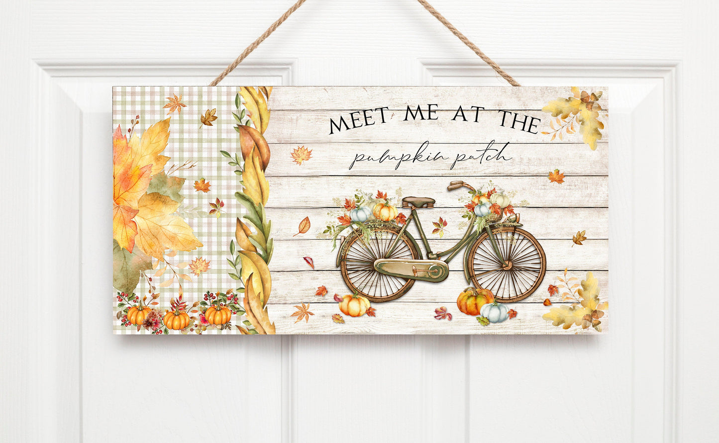 Meet Me at the Pumpkin Patch Fall Wood Sign (10" x 5")