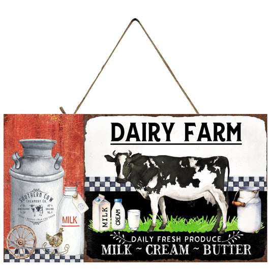 Southern Cow Dairy Farm Wood Sign