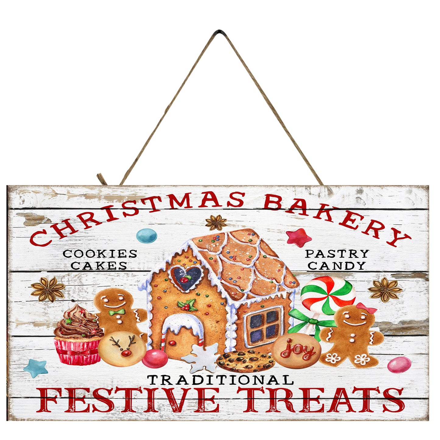 Christmas Bakery Festive Treats Christmas Wood Sign