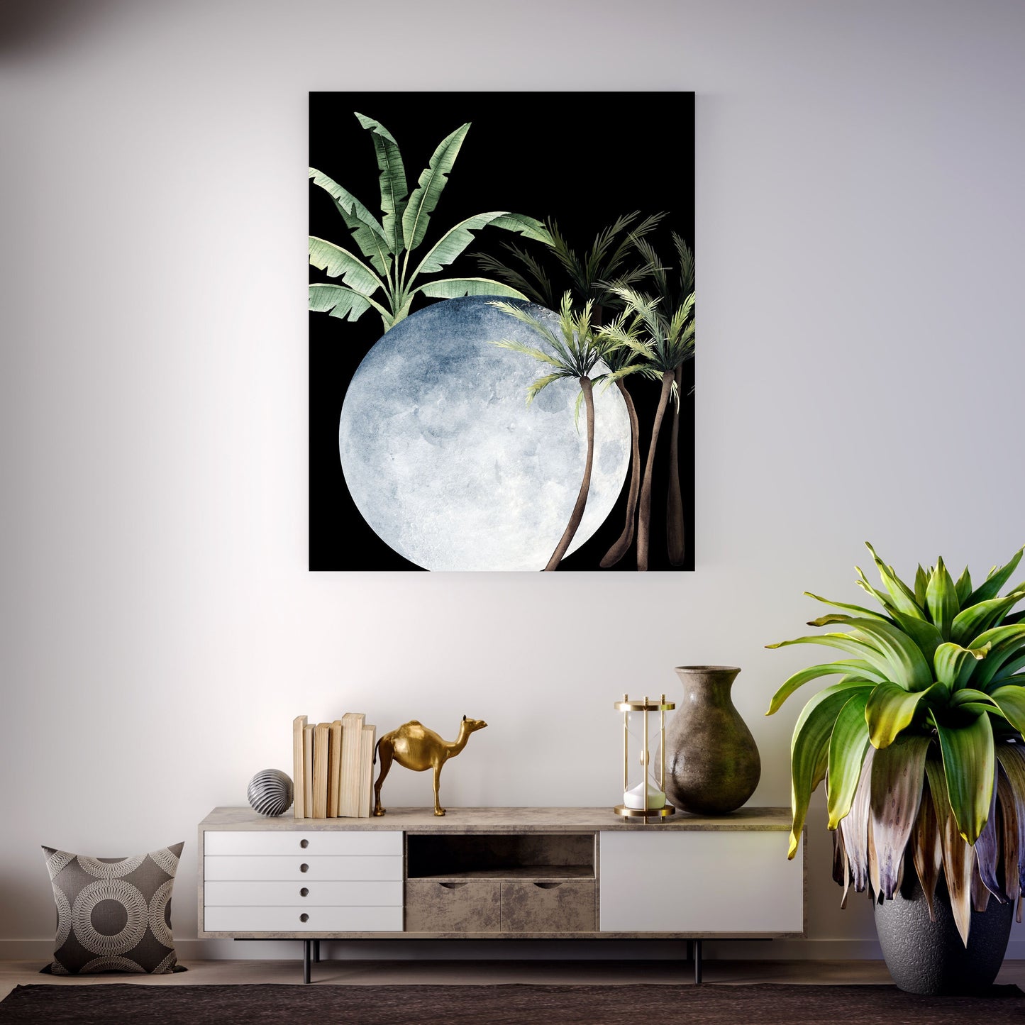 16x20 Lunar Jungle  Wall Art Canvas Print