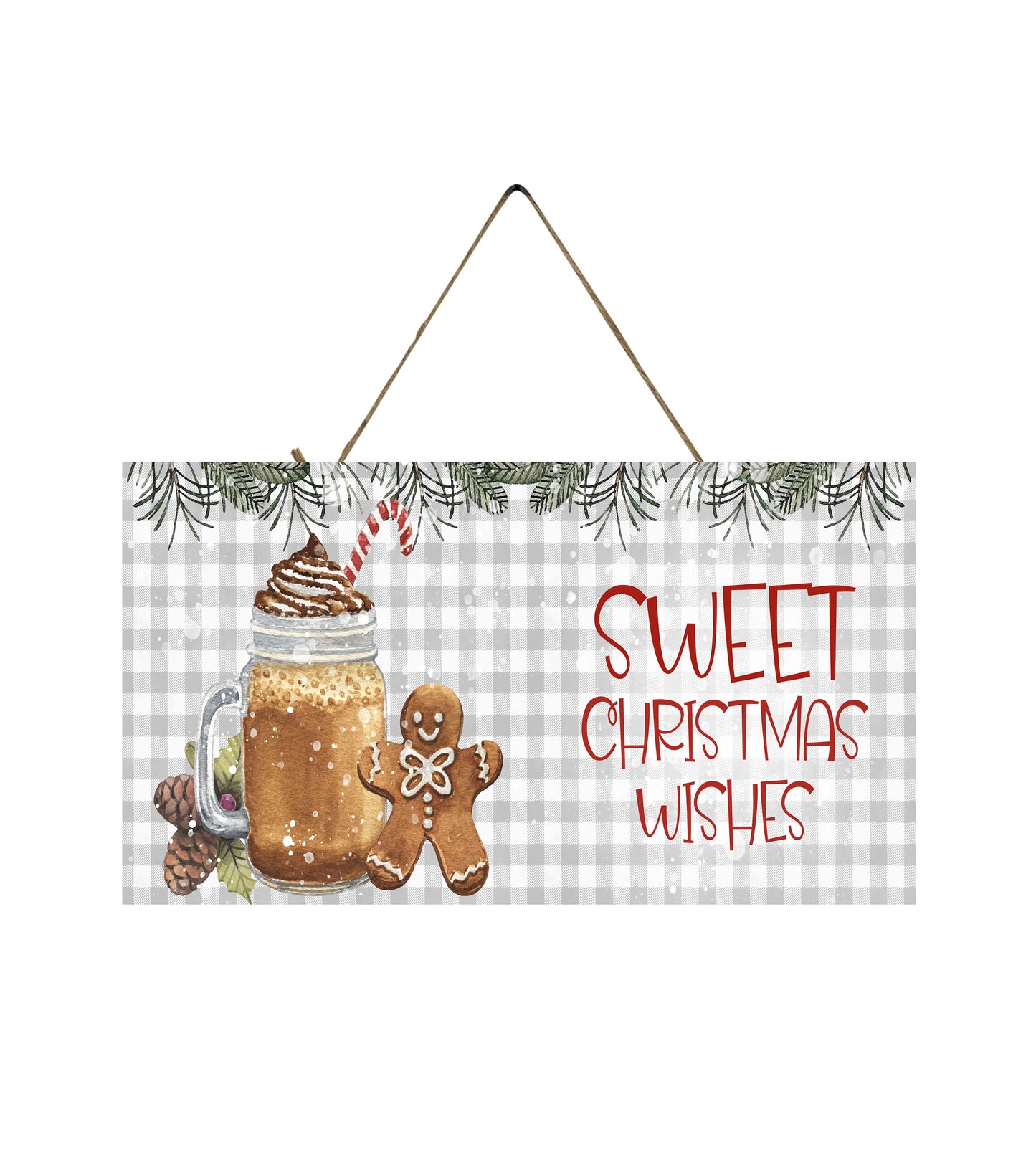 Sweet Christmas Wishes Printed Handmade Wood Sign