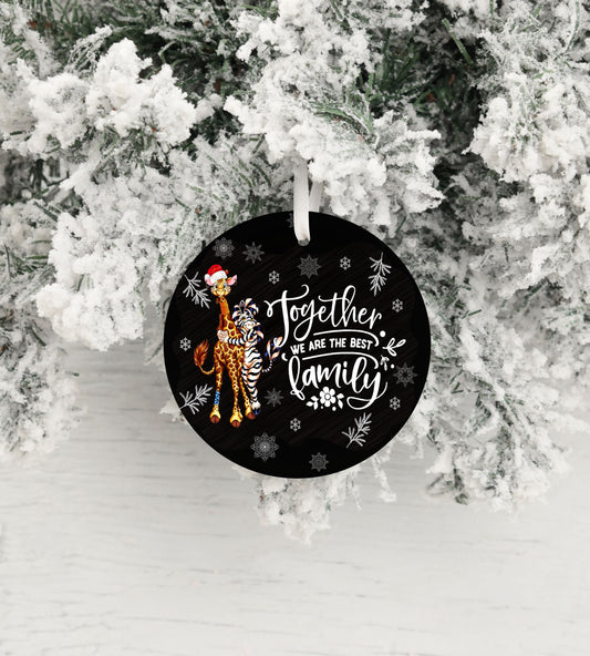 Together we are the Best Family Ceramic Christmas Ornament