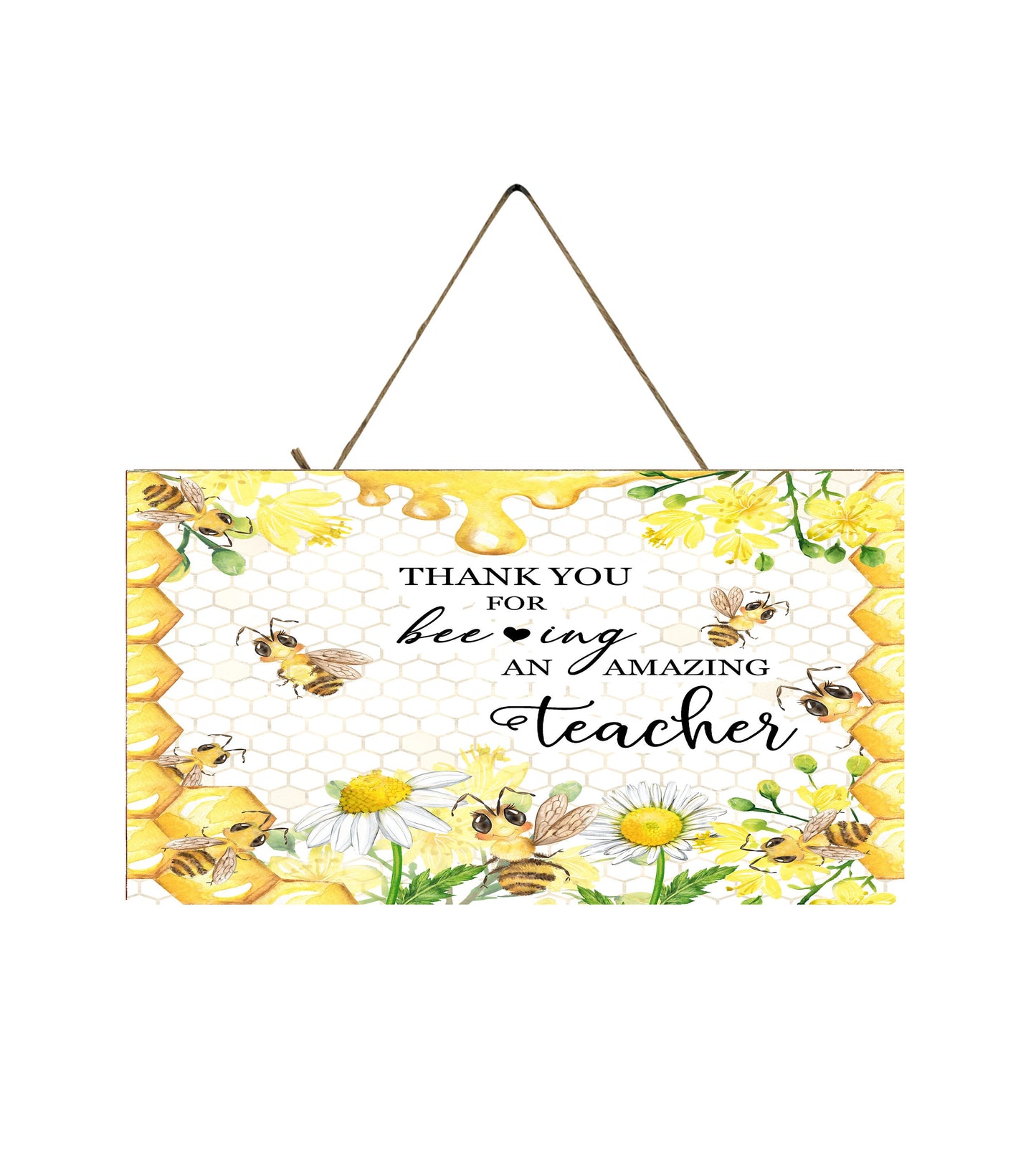 Thank You for Being an Amazing Teacher Printed Handmade Wood Sign