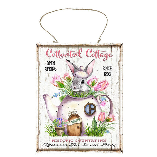Cottontail Cottage Easter Printed Handmade Wood Sign