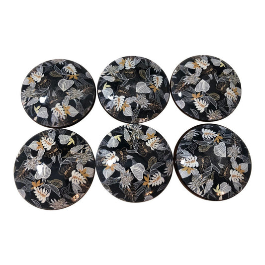 Set of 6 Lost Foliage Wood Cabinet Knobs