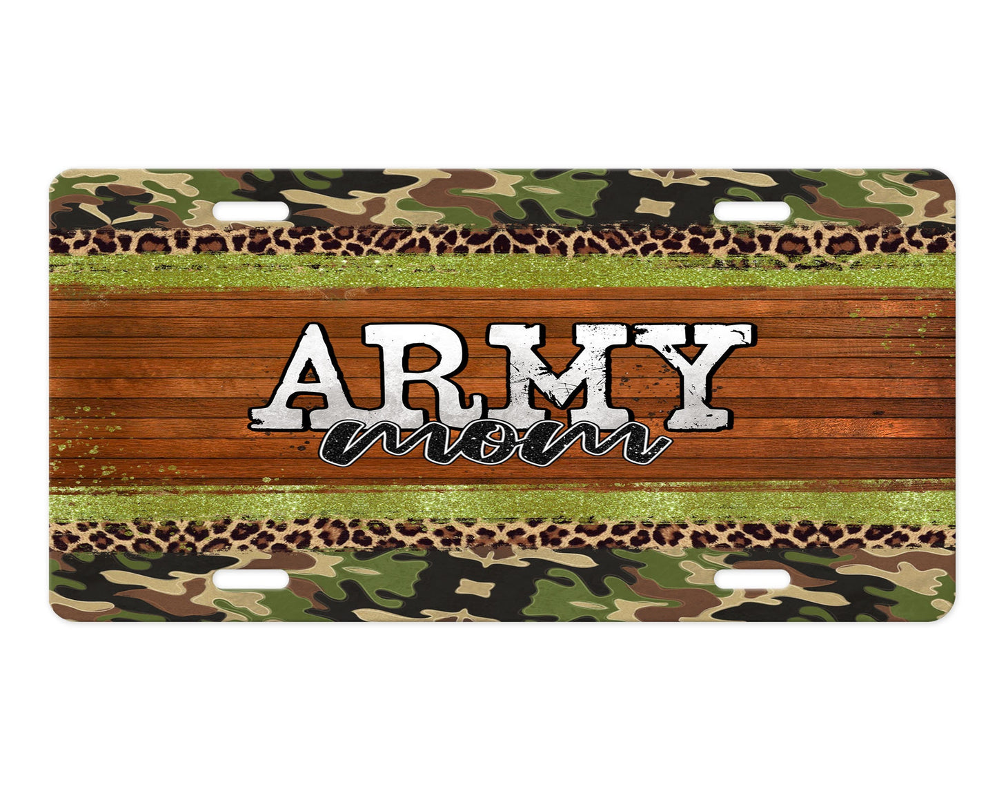 Army Mom Aluminum Front License Plate