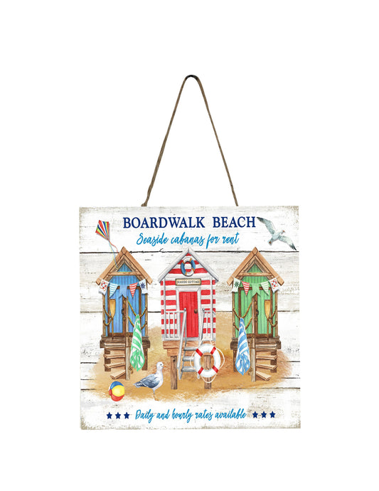 Boardwalk Beach Printed Handmade Wood  Mini Sign