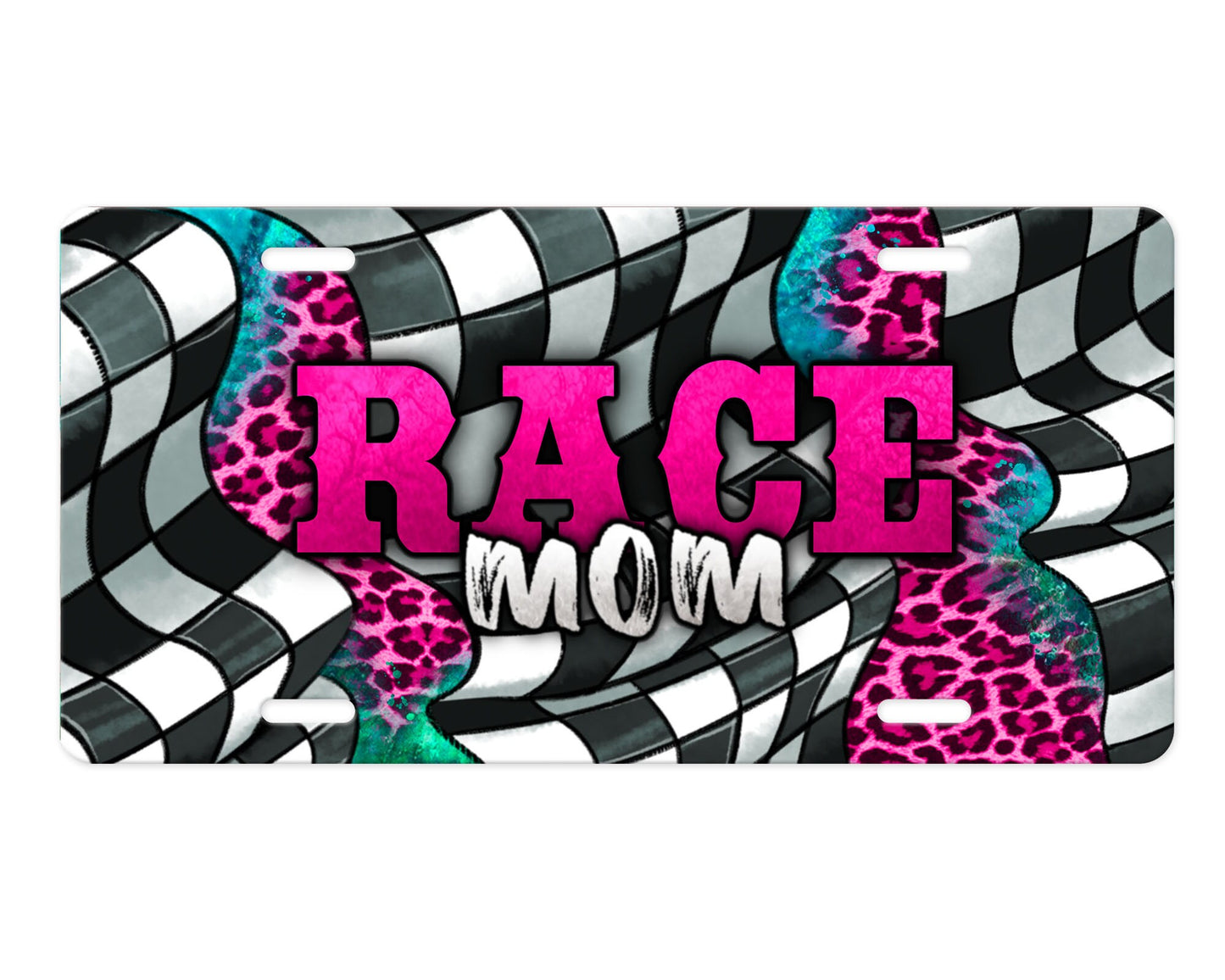 Race Mom Aluminum Front License Plate