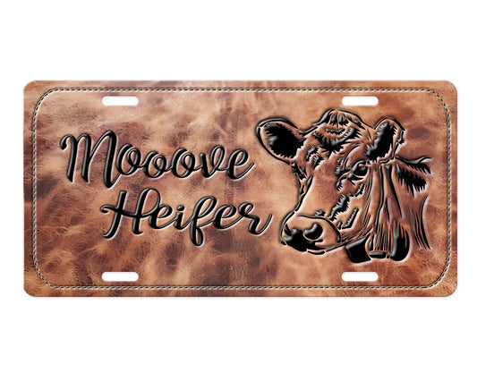 Move Heifer Aluminum Front License Plate